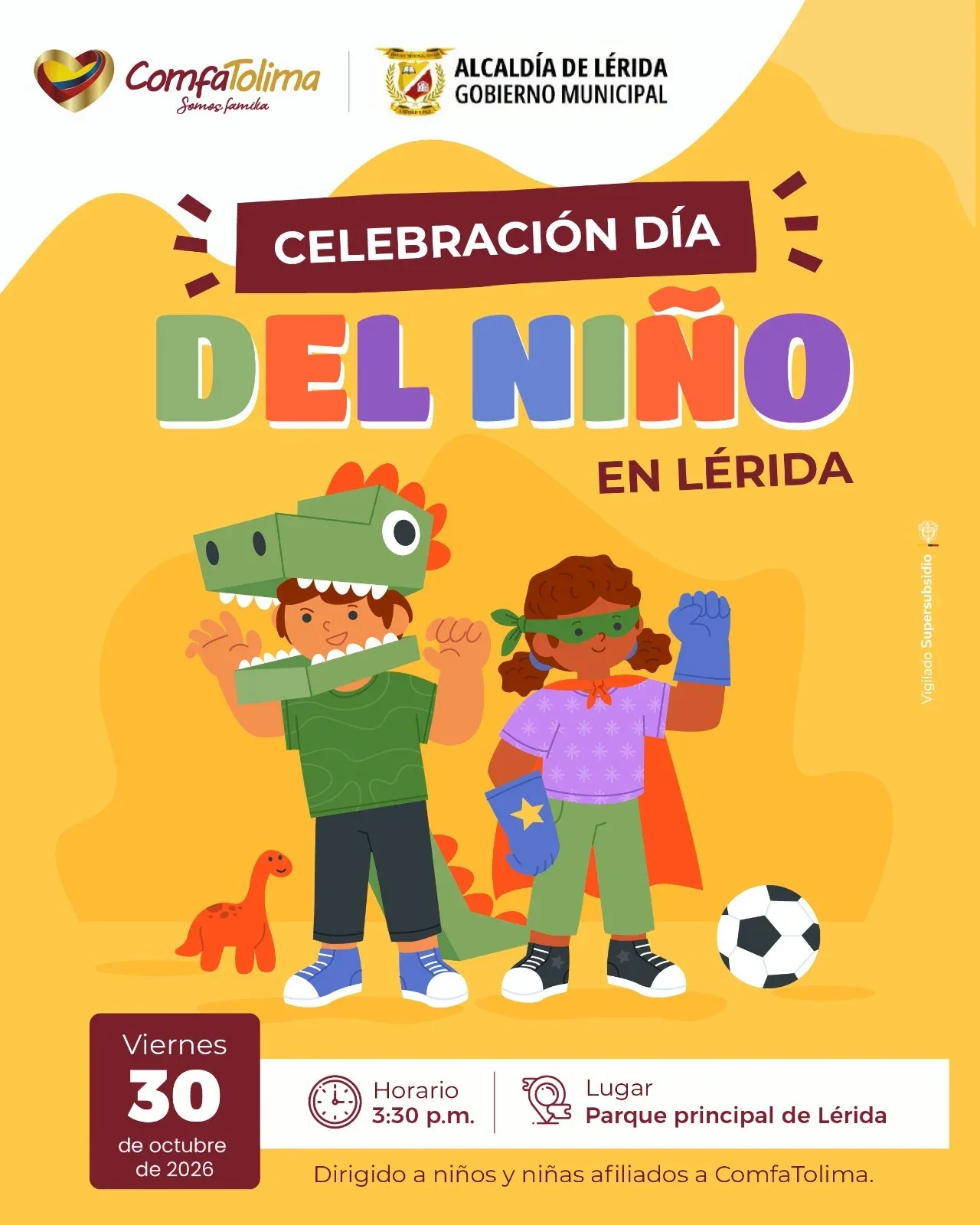 ComfaTolima celebrará el Día del Niño con premios y actividades recreativas en el Tolima