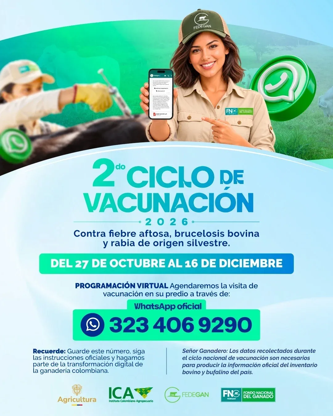 Conozca las novedades tecnológicas que implementará FEDEGÁN-FNG durante el II Ciclo de Vacunación contra aftosa