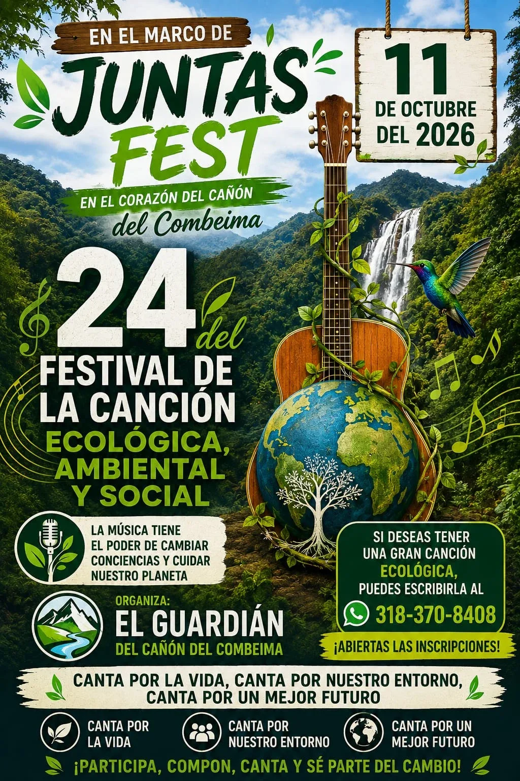 Este 11 de octubre, ¡vamos para Juntas! Música, folclor y sabor en el Cañón del Combeima