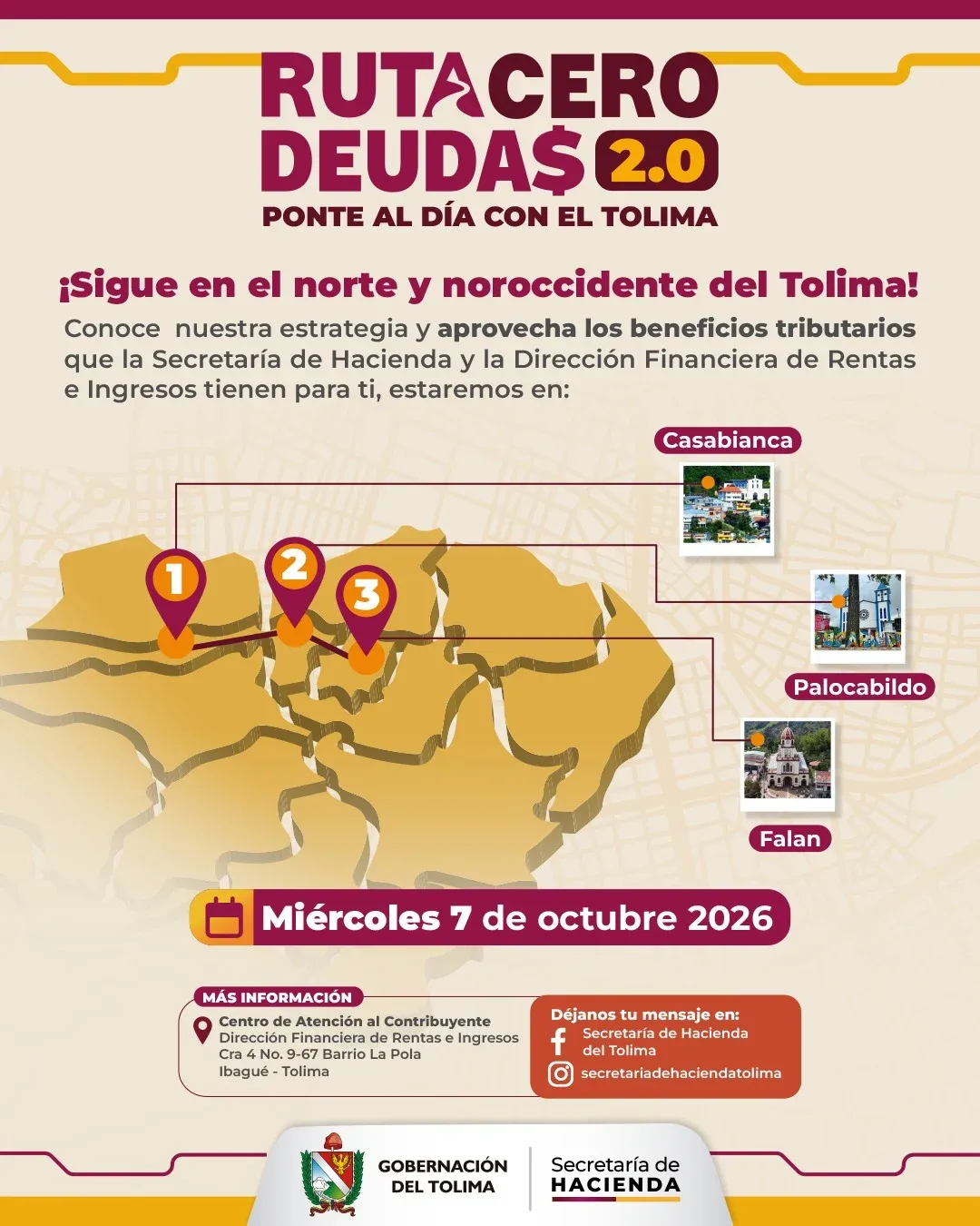 La Ruta Cero Deudas 2.0 continúa su recorrido por el norte del Tolima