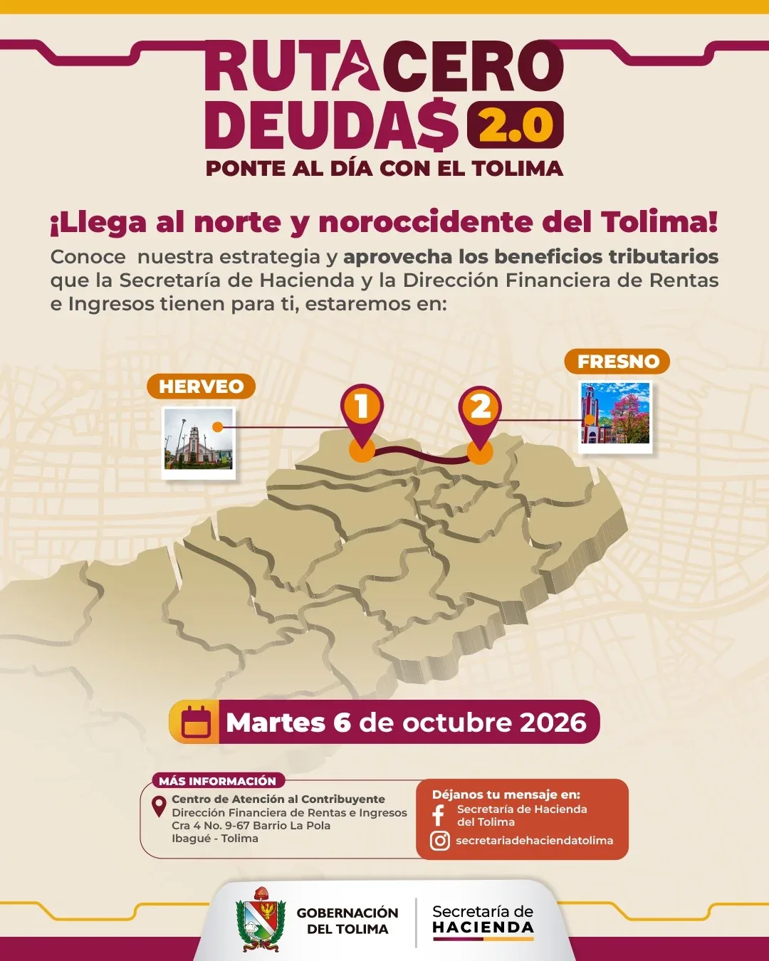 La Ruta Cero Deudas 2.0 continúa su recorrido por el norte del Tolima