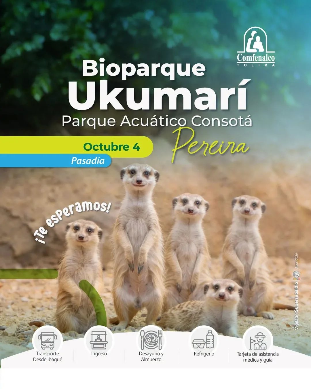 Comfenalco : Octubre vacaciones de receso