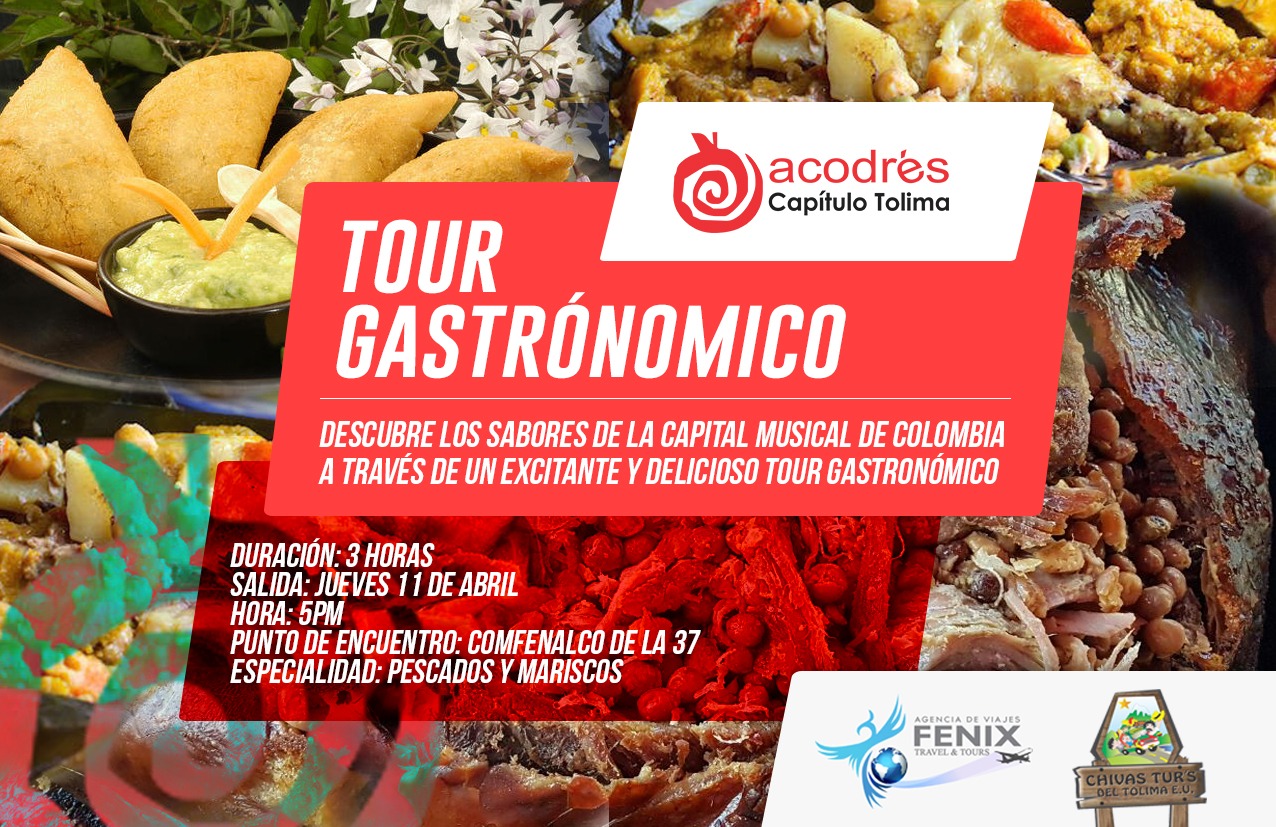 Hoy lanzamiento Tour Gastronómico con especialidad de Pescados y Mariscos en Ibagué