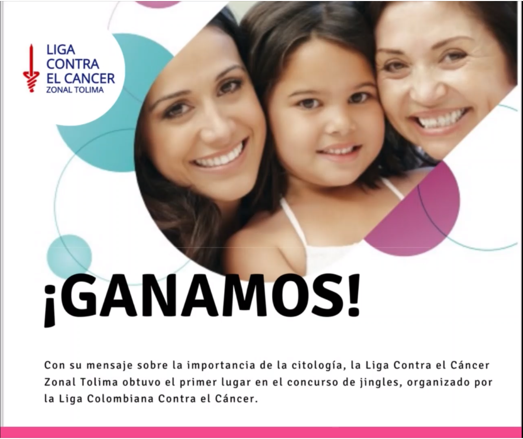 Liga Contra el Cáncer zonal Tolima ganó concursonacional de jingles en prevención de cáncer
