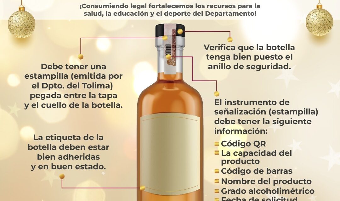 ¡Que esta Navidad y Año Nuevo no te engañen con licor ilegal!