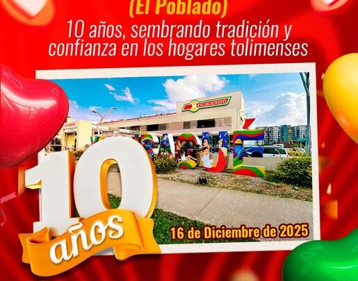 Mercacentro del Poblado celebra 10 años de servicio en Ibagué