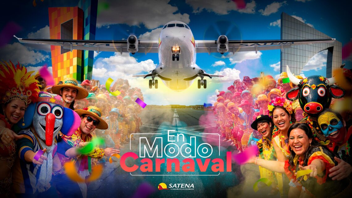 SATENA celebra el Carnaval con código promocional y una operación hacia Barranquilla con 48 vuelos semanales