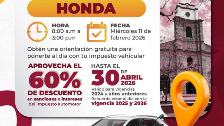 Ruta Cero Deudas llega hoy a Honda con descuentos de hasta el 60% en sanciones e intereses