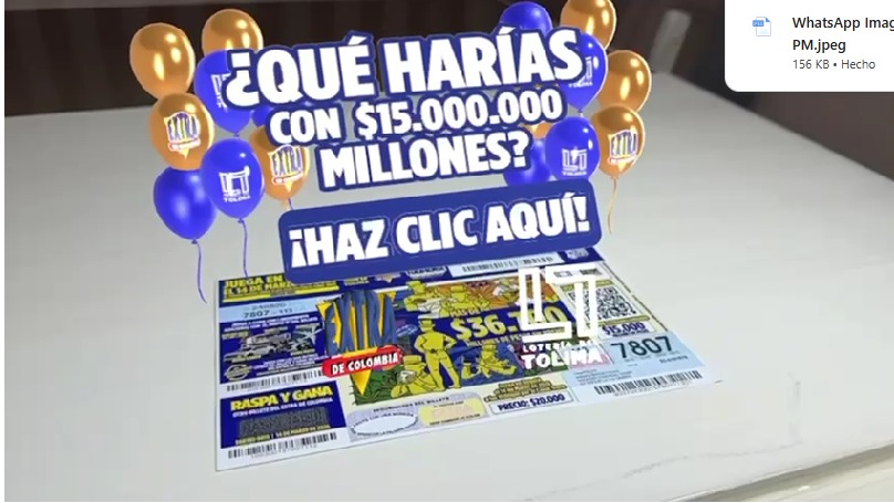 Conoce el primer billete de realidad aumentada lanzado en Colombia y es de la Lotería del Tolima