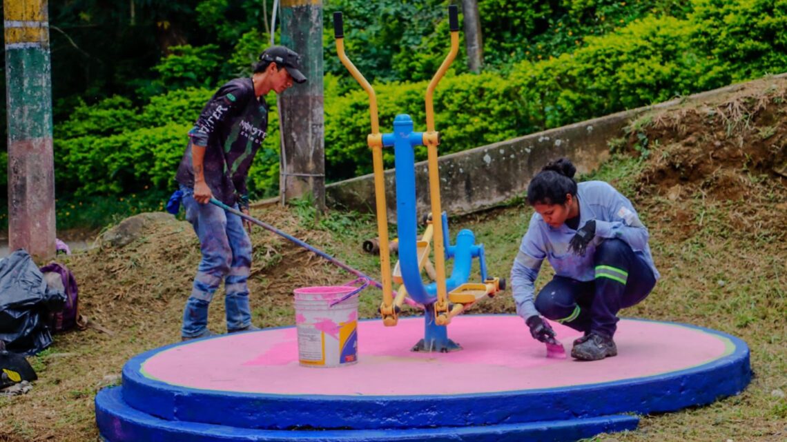 ¡Más acogedores y bonitos! Así va el embellecimiento de parques por parte de Alcaldía de Ibagué