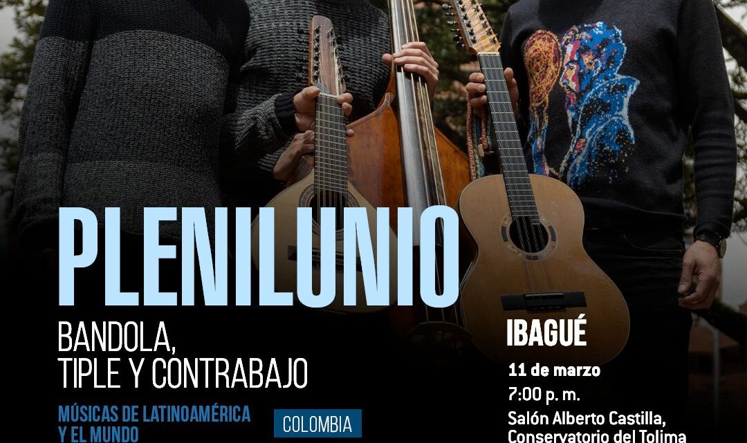 Concierto gratuito del Trío Plenilunio en Ibagué para anunciar la llegada de la música colombiana en la ciudad