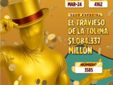 Lotería Tolima Resultados del sorteo 4162 – 24 de marzo: