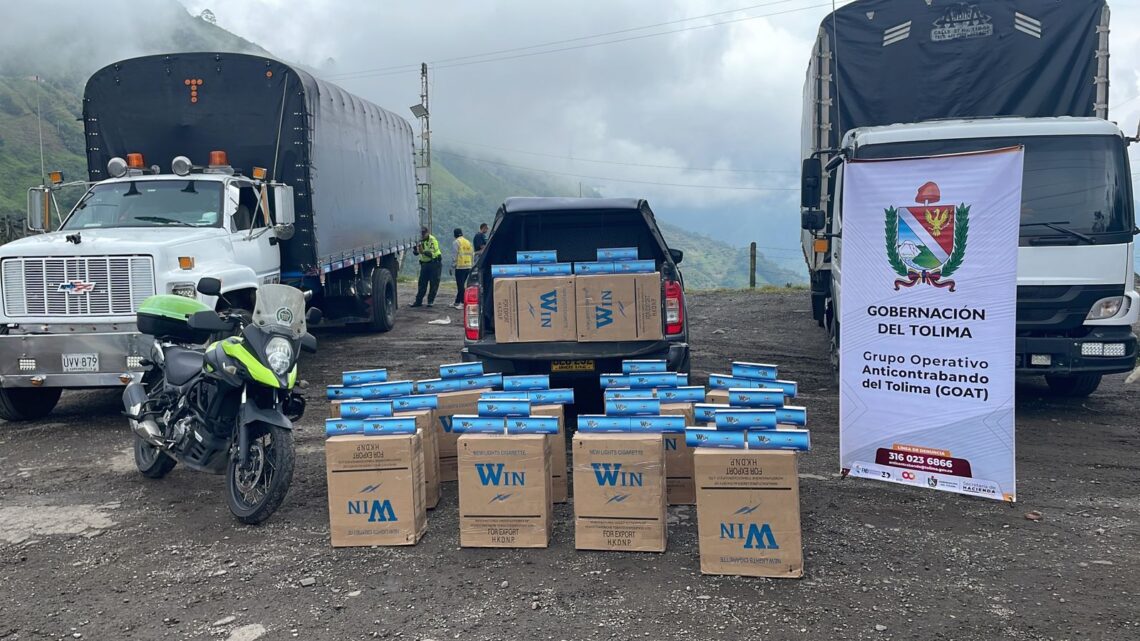 Golpe de $21 millones al contrabando: GOAT incauta 7.000 cajetillas ilegales en el norte del Tolima