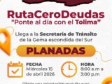 La Ruta Cero Deudas regresa al territorio y llega a Planadas