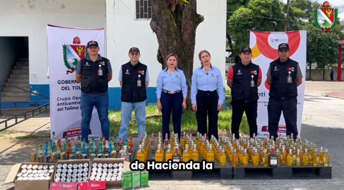 Golpe del GOAT al contrabando: más de 800 botellas de licor ilegal sacadas del mercado en el Tolima