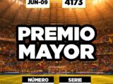 Lotería del Tolima, jugado este 9 de junio:   Sorteo #4173