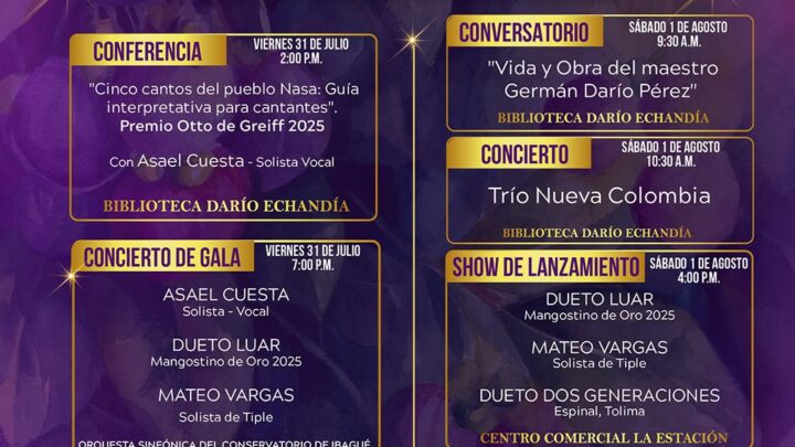 A ritmo de tiple y guitarra, Ibagué enciende la fiesta del 31.° Mangostino de Oro.