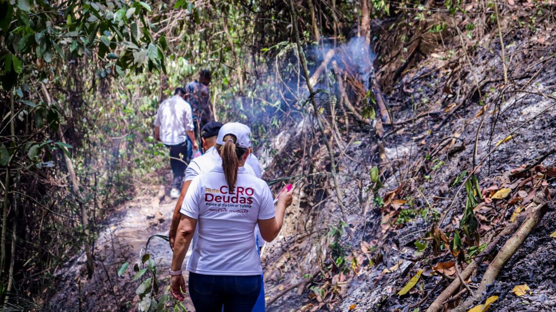 Hacienda e Indeportes acompañaron atención de emergencia por incendio en la vereda La Chumba, en Alvarado