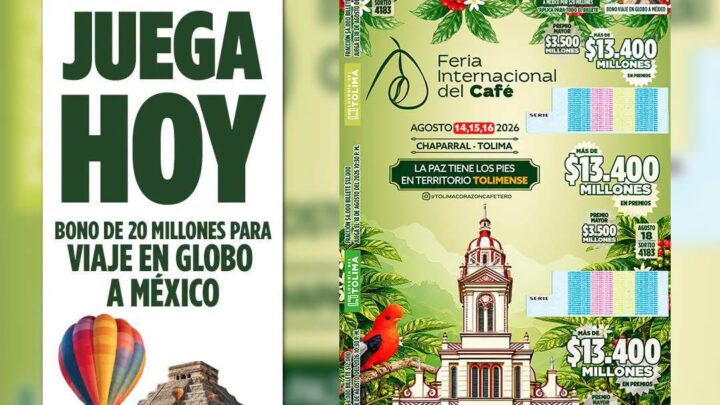 Lotería Tolima viajar en globo a México.